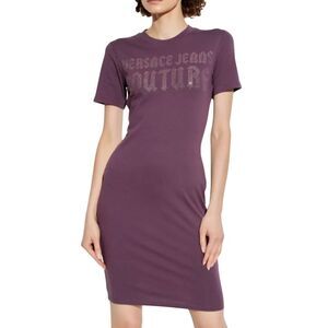 Versace Jeans Couture logo-embellished T-shirt dress